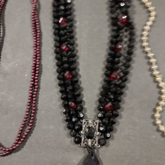 Lot of 5 Colorful Bead Gem Necklaces - Picture 5 of 11